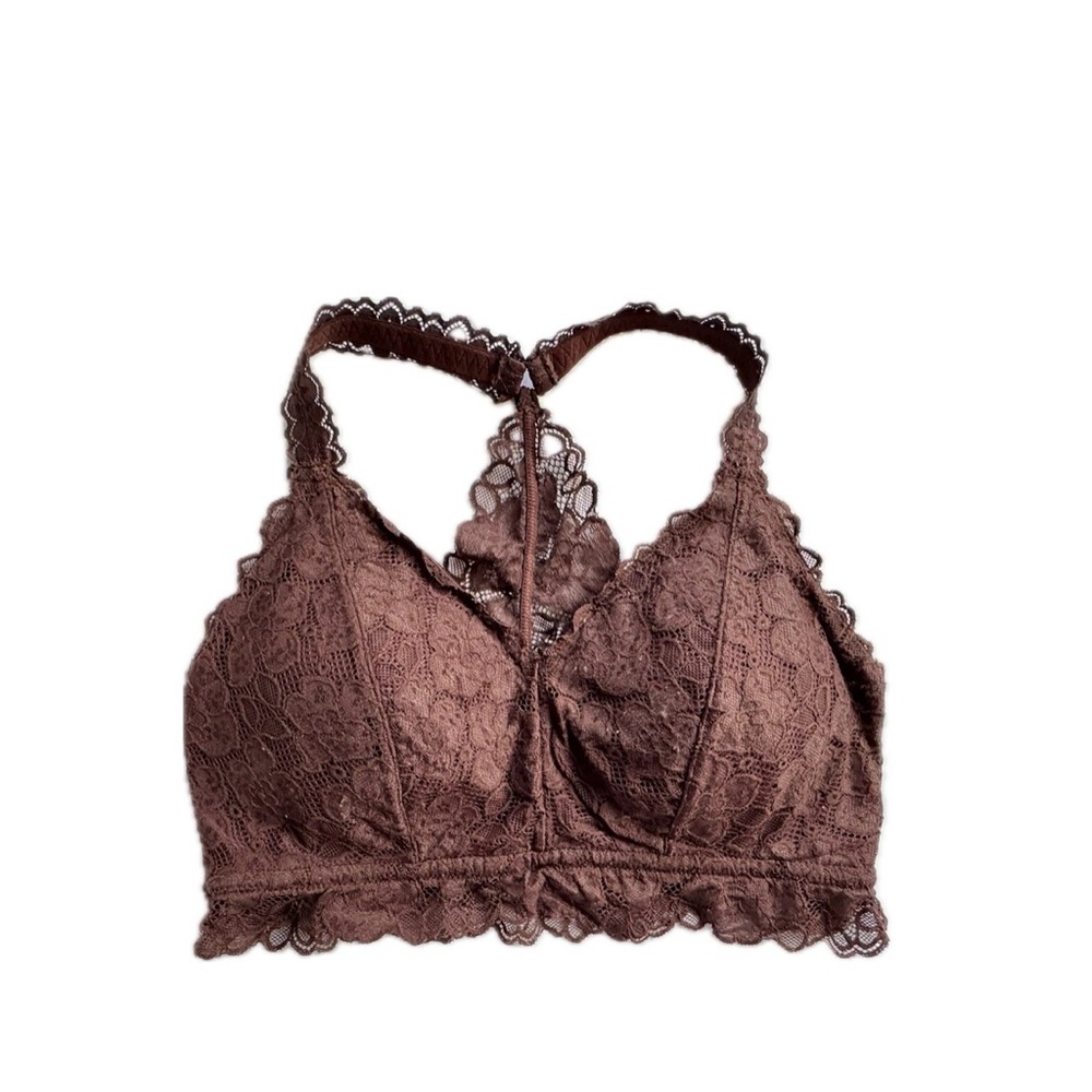 Maurices Women’s Lace Bralette – Brown 1x Boho Chic, Stretchy, Casual Comfy Cute